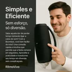 Caixa de Som Boombox 3 Bluetooth Som Potente compacta resistente a água