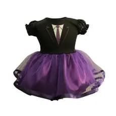 Vestido Poderosa Chefinha Roxa Mesversário/Aniversário  - Fantasia - 1 mês a 5 anos - Festa