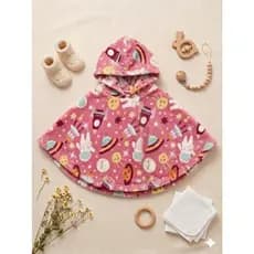 Poncho Quentinho De Microfibra e Plush - Bebê 1 ano - 3 anos - Inverno