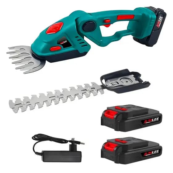 Tesoura de Jardim Sem Fio 2-em-1 JUMLEE 36V - Cortador de Grama e Podador de Cerca Viva