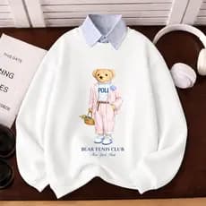 Moletom Gola Careca Blusa de Frio Casaco Urso Bear Peluciado Confortável Inverno 2026