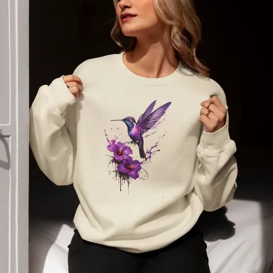 Moletom Feminino Beija Flor Sueter Moletim Blusas Frio br