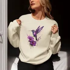 Moletom Feminino Beija Flor Sueter Moletim Blusas Frio br