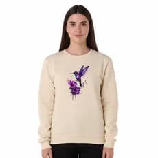 Moletom Feminino Blusa De Frio Estampa Beija Flor Sueter Moletim br