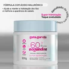 Mascara Hidratação 60 Segundos Cabelo Ressecado Escova Chapinha Antifrizz Brilho Gata Garota