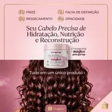 Máscara Creme de Tratamento para Cronograma para Cabelo Cacheado e Ondulado Gata Garota