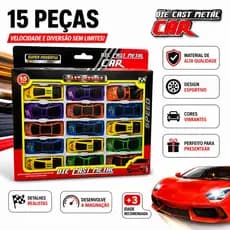 KIT DE CARRINHOS METAL/PLÁSTICO-BRINQUEDO MINI CARROS COLECIONÁVEIS