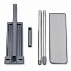 Mop Flat Slim Com Refil Microfibra E Cabo Inox Multiuso