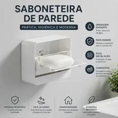 Saboneteira De Parede Com Sistema Abre E Fecha – Proteção E Estilo Sem Furos