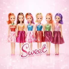 KIT COM 02 BONECAS-Sweet Fashion Style-JB195-Tamanho pequeno BRINQUEDO