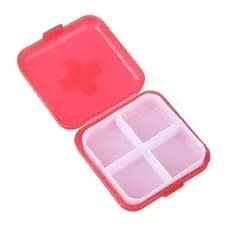 Kit Com 02 Porta Comprimido/Organizador Remédio/ 4 divisórias