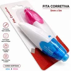 Fita Corretiva Win Paper 5mm Escolar Escritório Correção Rápida