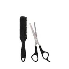 Kit Profissional De Cabeleireiro Toki – Conjunto Com Tesoura E Pente Desbastador