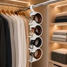 Organizador de Cintos Masculinos Porta Cintos para Guarda-Roupa Suporte para 1,2,4 ou 5 Cintos