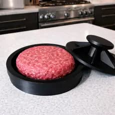 PRENSADOR DE HAMBÚRGUER 100MM COM CABO ERGONÔMICO | MOLDE BURGER ARTESANAL PROFISSIONAL
