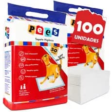 Tapete Higiênico Slim Pees Para Cães 100 Unidades  50x60cm