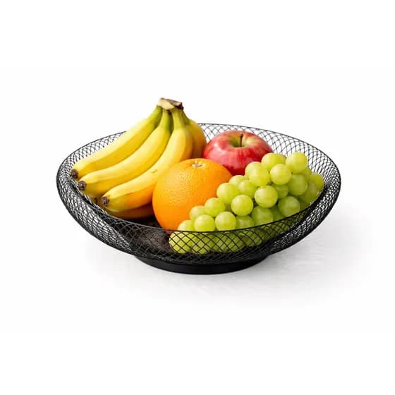 Fruteira de Mesa Aramada Minimalista Cesto de Frutas Organizador de Mesa Cozinha Metal de Luxo