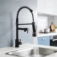 Torneira Gourmet Industrial de Bancada Mola Retrátil Cromada Spray 360°