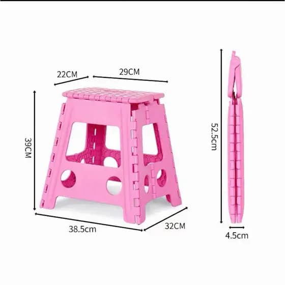 Banquinho Banqueta 39 cm Banco Dobrável Plástico Multiuso Camping Pesca Portatil Retratil