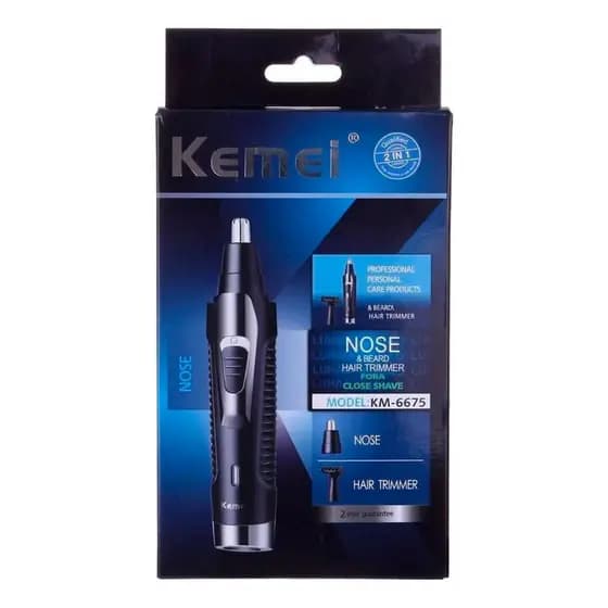Kemei Máquina  Acabamento Barba Cabelo Tirar Pelos Nariz Orelha 2 em 1 km-6511 original