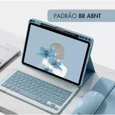 Kit de Teclado e Mouse Sem Fio Bluetooth Moderno Destinado a PC iPad Tablet e Notebook