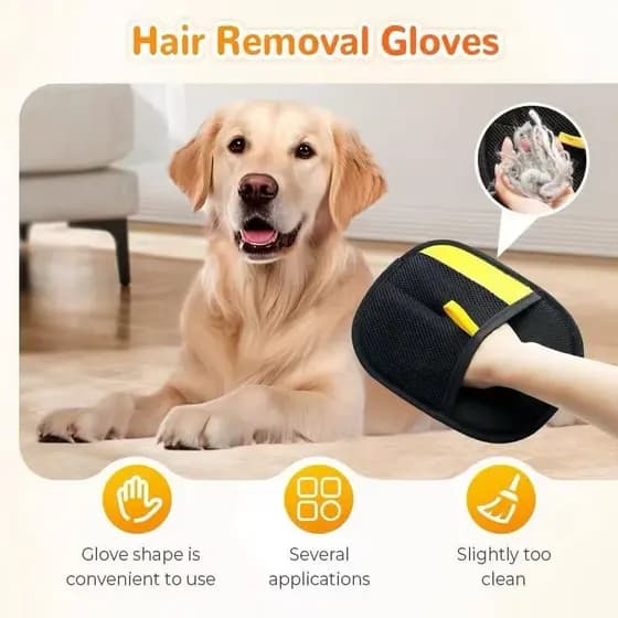 Luva Tira Pelos Pet Cães Gatos Remove Pelos Sofá Roupa Reutilizável Lavável Massagem