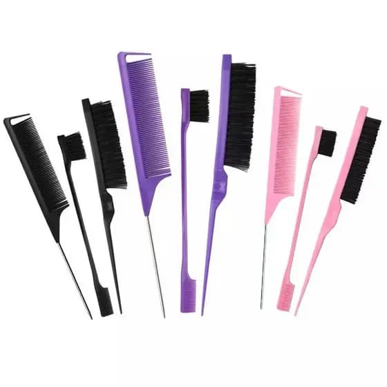 Conjunto De Escova De Cabelo 3 Peças Com Pente De Cauda De Mouse-Adição Perfeita À Rotina De Cuidados