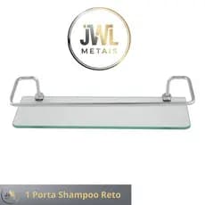 Porta Shampoo Ou Prateleira Vidro Banheiro Cozinha Reto Organizador De Box