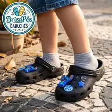 Babuche Infantil EVA Leve Confortável Antiderrapante com Acessórios PVC Sandália Casual Criança