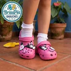 Babuche Infantil EVA Confortável Antiderrapante Leve com Acessórios PVC Sandália Criança