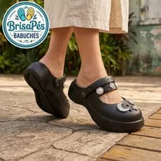 Babuche Feminino EVA Leve Confortável Antiderrapante com Acessórios Elegantes Sandália Casual