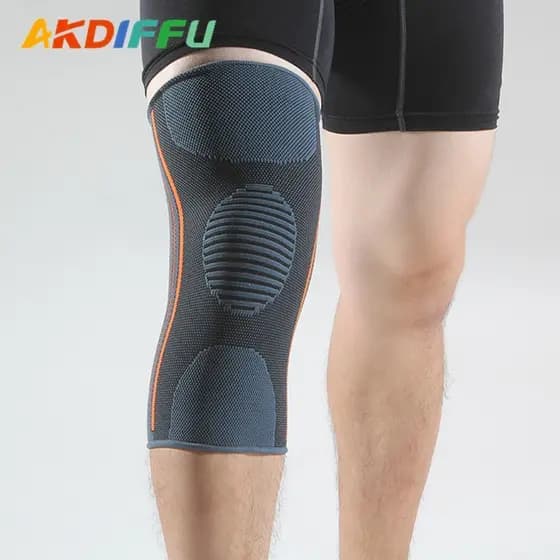 Joelheiras esportivas de malha de Nylon, joelheiras quentes e respiráveis para corrida, montanhismo, produtos ao ar livr
