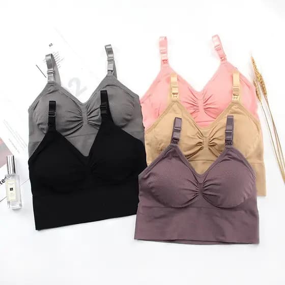 Fivela frontal sem fio roupa interior de enfermagem mulheres grávidas amamentação verão estilo fino reunião sutiã tamanh