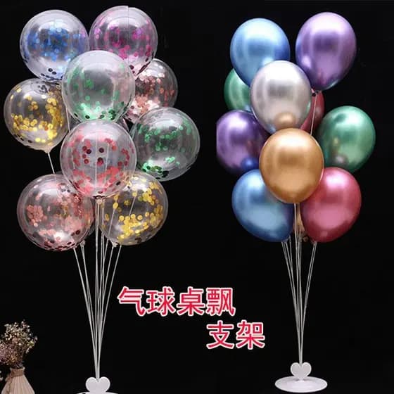 Mesa de balão Base flutuante balão pólo arrastar cena decoração aperto pólo coluna casamento banquete mesa pêndulo Ballo