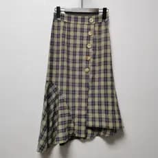 [] Gabinete Retreat feminino verão novo estilo Commuter All-Match cintura alta mais magro olhar saia xadrez Q030