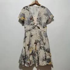 Primavera verão estilo Pastoral Casual All-Match vestido de comprimento médio cintura estreita mais magro olhar L093