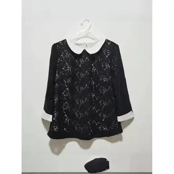 BO série lance remoção Chiffon camisa renda camisa do bebê manga três quartos roupas de primavera All-Match exterior Wea