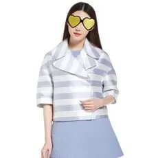 BO série corte etiqueta primavera outono roupas novo estilo 12% seda amoreira casaco curto topo versão coreana solto par