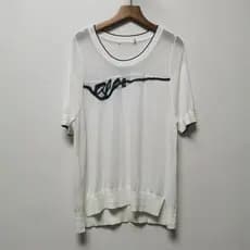 [Arte] Série Bid Removal Cabinet Feminino Verão Novo Estilo All-Match Gola Redonda Ligeiramente Transparente Camiseta de