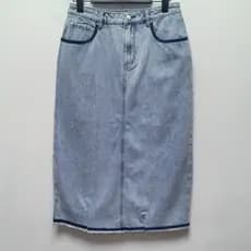 YA outono Design americano Retro angustiado contraste cor cintura alta mais magro olhar saia de comprimento médio A123 l