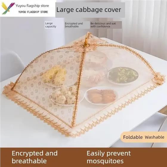 Capa de vegetais para uso doméstico, cobertura contra poeira esquerda 2025, novo estilo, dobrável, à prova de moscas, me
