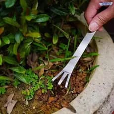 Bonsai ancinho de aço inoxidável pressionando argila faca Bud Picking forma fazendo bonsai fazendo ferramenta solta solt