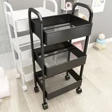 Pequeno carrinho de bebê rack de chão Multi-camada casa quarto bebê móvel lanches cozinha multifuncional rack de armazen