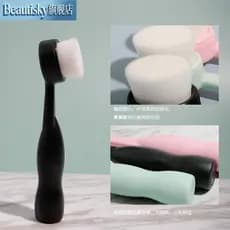 Pequeno Manual de pé escova de lavagem Facial pequeno cabelo limpeza profunda escova de lavagem Facial doméstico portáti