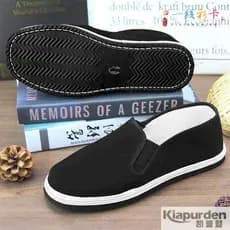 Sapatos de pano antigos de Pequim masculinos sola de pneu espessada Melaleuca sola respirável resistente ao desgaste 202
