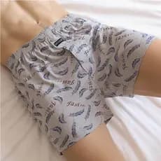 Calças de seta de algodão roupa interior masculina Boxer roupa interior família pijamas pele-amigável confortável solto