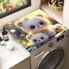 Tambor máquina de lavar roupa capa almofada bancada almofada protetora bonito Animal à prova dwaterproof água Anti-poeir