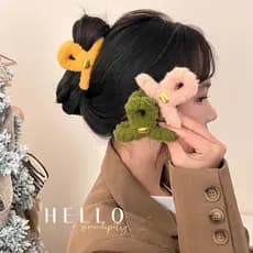 Primavera verão novo estilo imitação de lã de cordeiro tamanho pequeno Grab clip estilo coreano pequena etiqueta de ouro