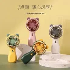 Bonito urso ventilador estudante dormitório Desktop pequeno Mini ventilador elétrico portátil de carregamento USB ventil