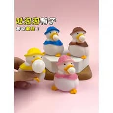 Descompressão pitada brinquedos divertidos cuspe bolha boneca patinho dinossauro crianças escritório descompressão ferra